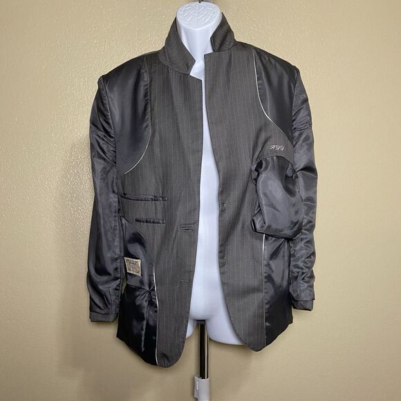 Men's Macway’s Executive Chest 38,Charcoal Gray Pinstripe Pure Wool Pant Suit - Picture 8 of 16